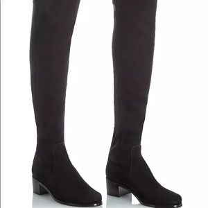 Stuart Weitzman Women’s Reserve Black Suede Over the Knee Boots